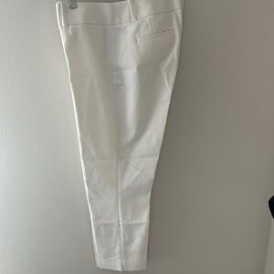 LOFT white Julie high waist cropped pants‎ Sz 12 The Riviera Pant